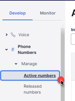 Twilio Active Number